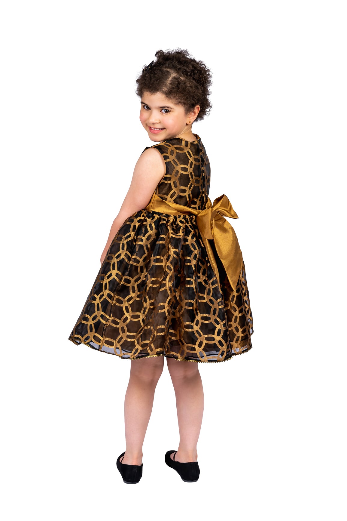 Black Multilayered Organza Dress