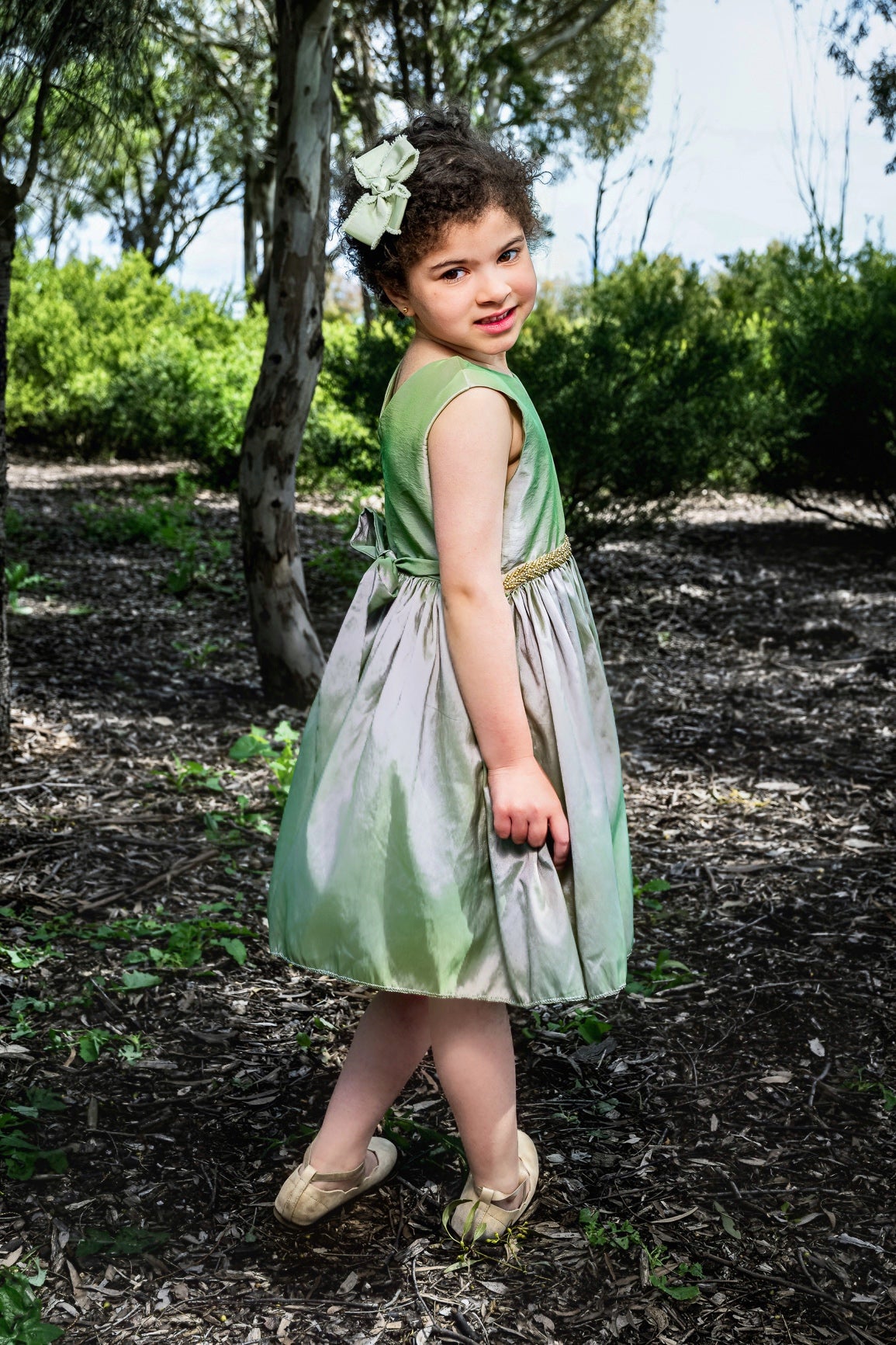 Sage Silk Formal Dress