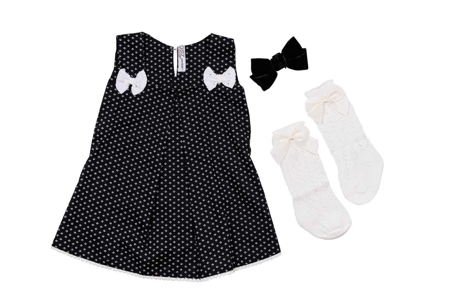 Dark Blue Self Printed Girls Top
