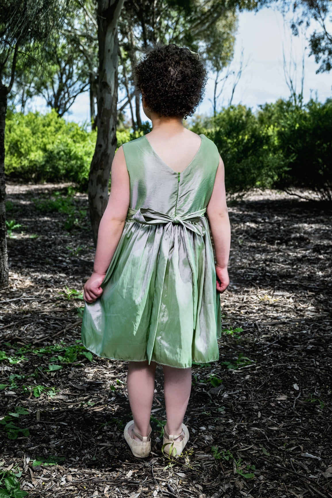 Sage Silk Formal Dress