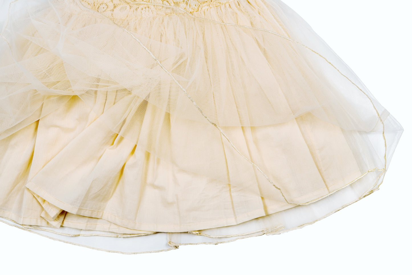 Cream Colour Tulle Girl Dress