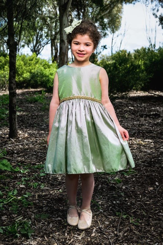 Sage Silk Formal Dress
