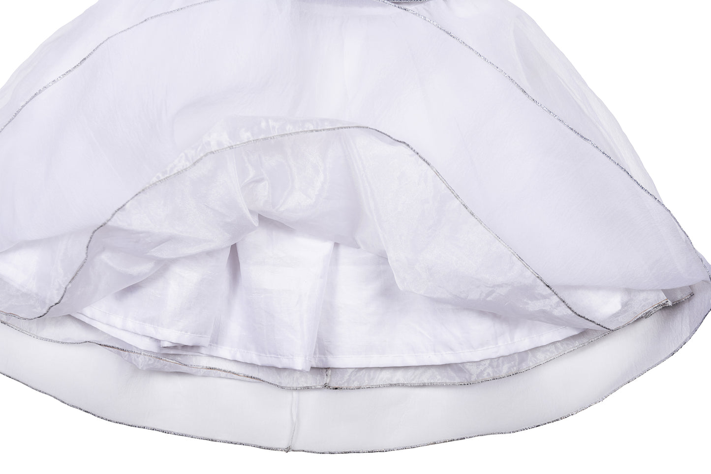 White Organza Girls Fancy Dress