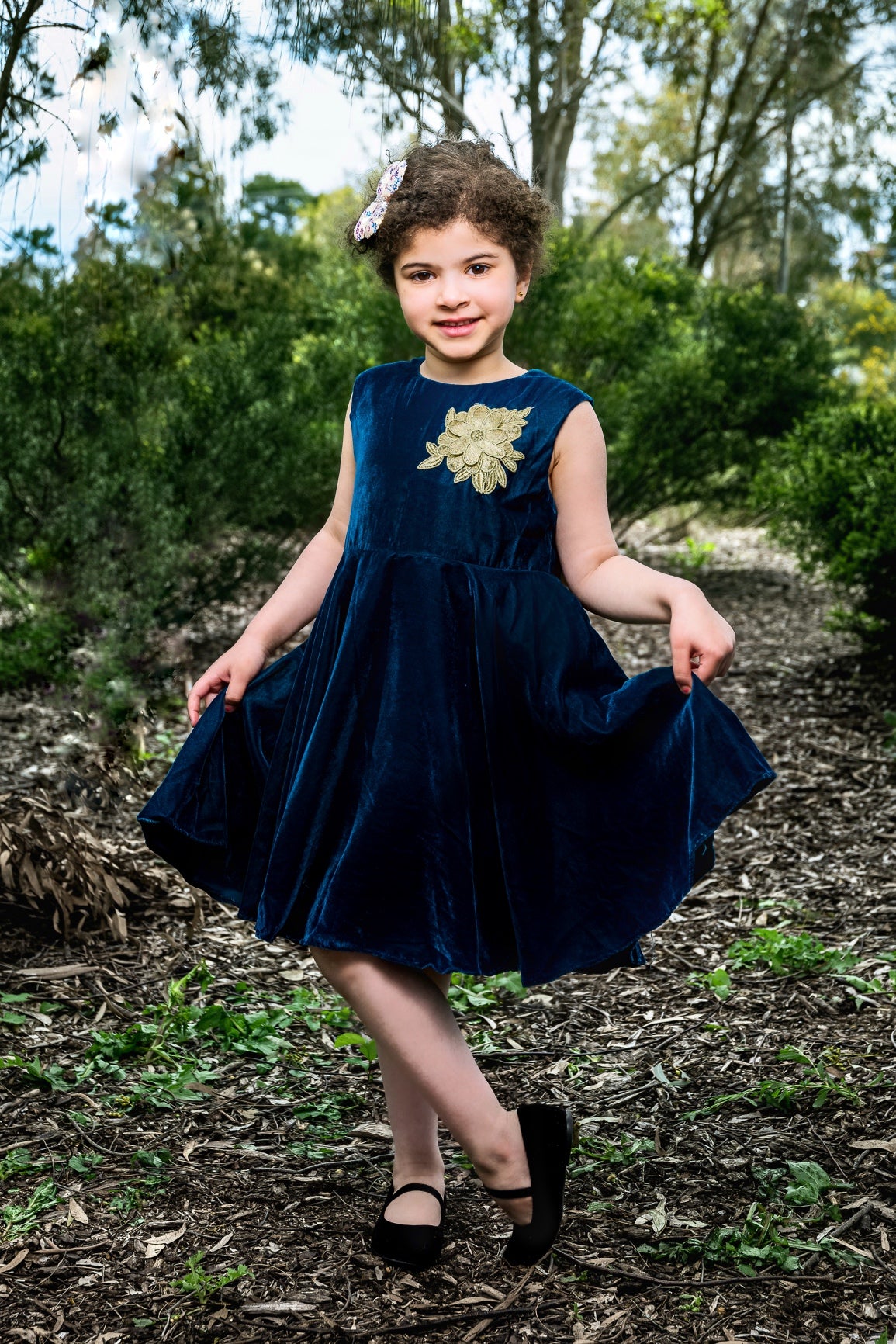 Valvet Long Umbrella Girls Dress Valvet Long Umbrella Girls Dress
