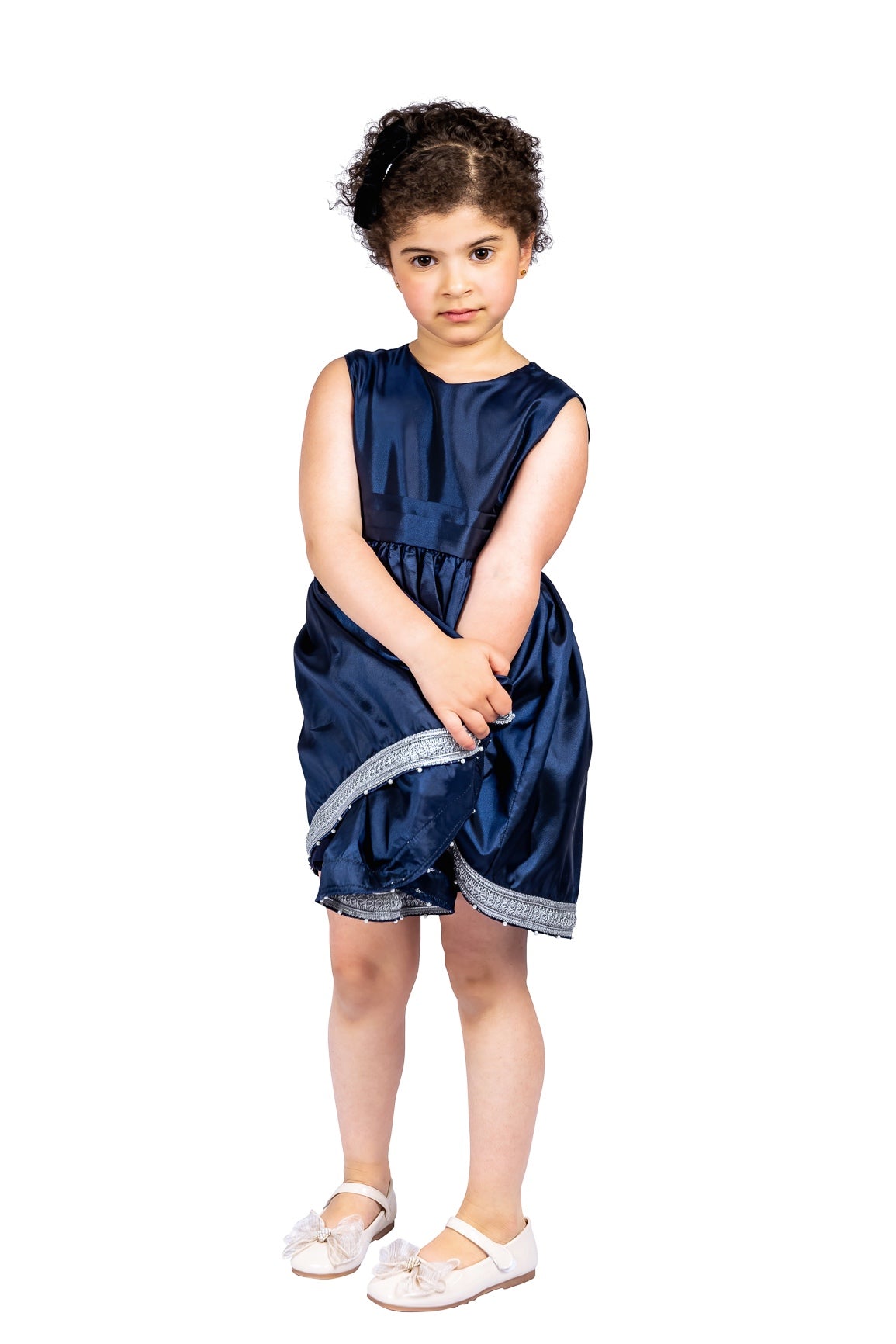 Blue Silk Dress