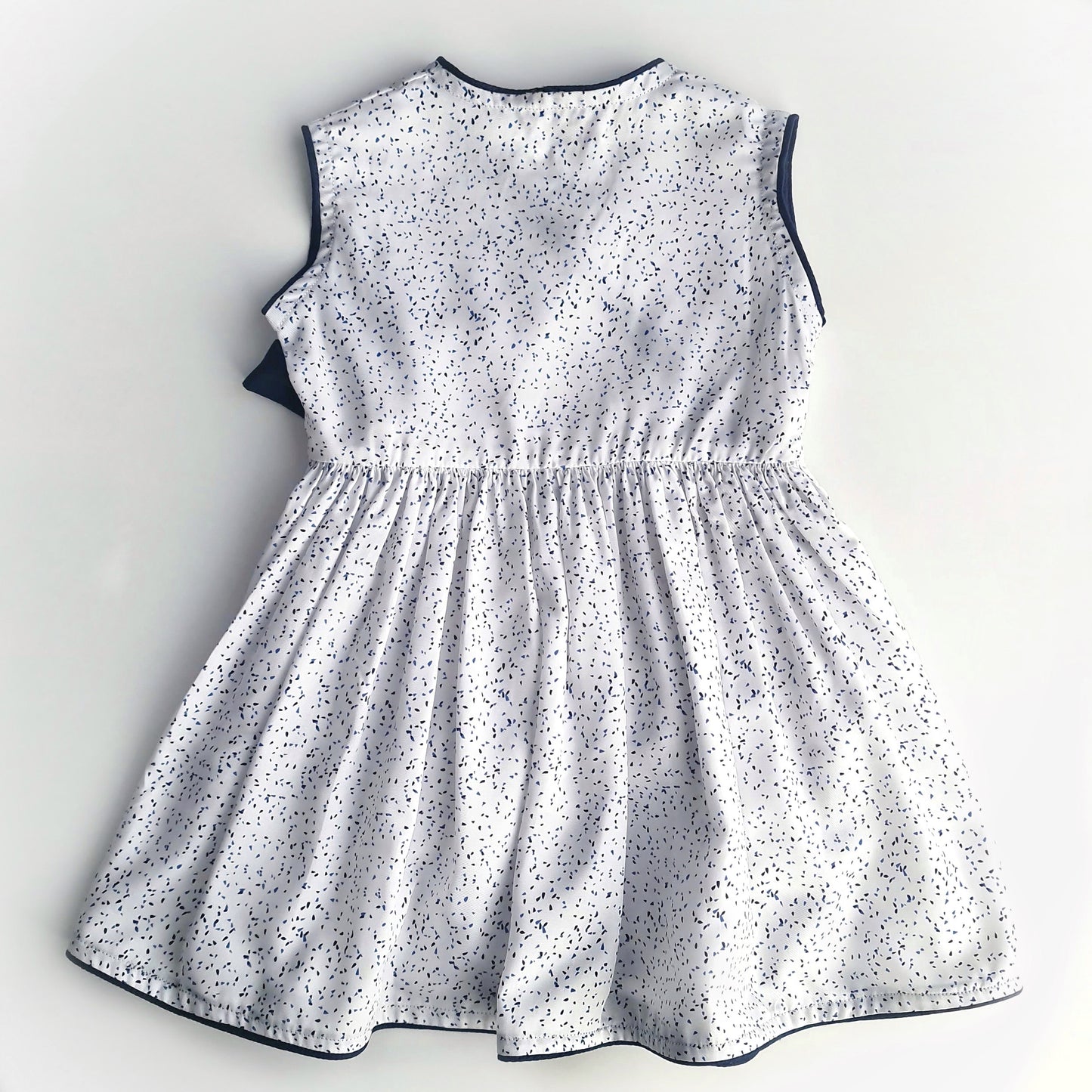 White Cotton Cross Body Dress