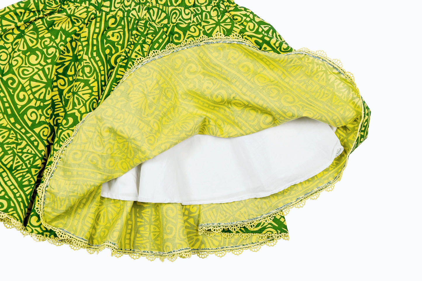 Green Cotton Girls Dress