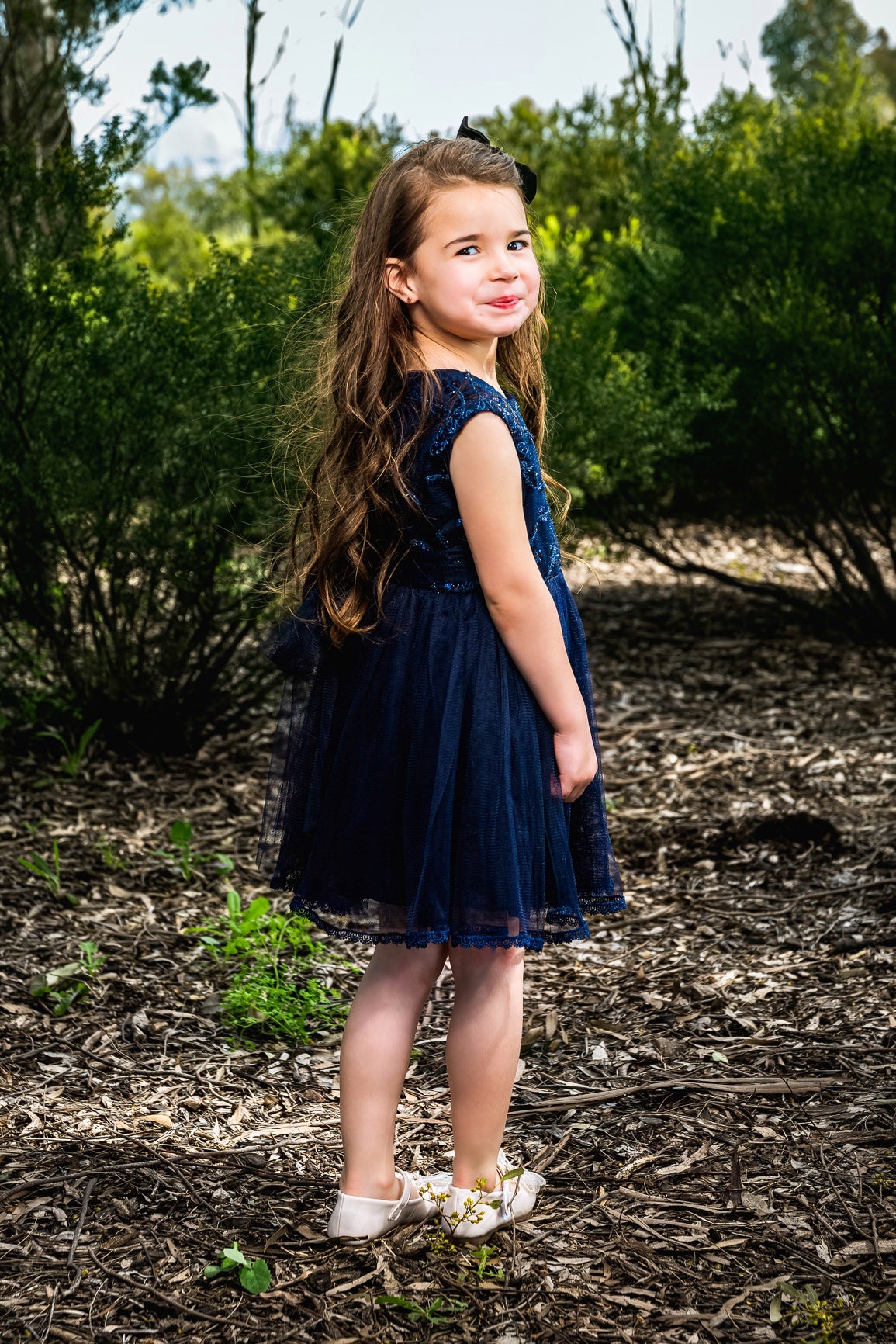 Embroidered Blue Dress