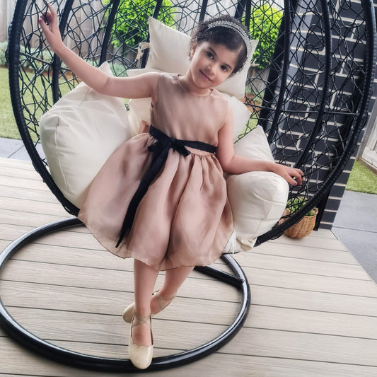 Beige Organza Dress