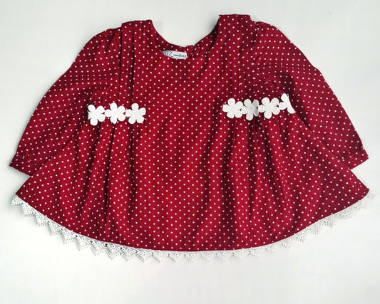 Red Corduroy Girls Top